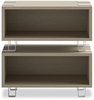 A Picture of product SAF-5510WHNA Safco® Ready™ Home Office Small Stackable Storage 1-Shelf, 24w x 12d 12.25h, Beige/White, Ships in 1-3 Business Days