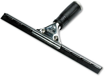 Unger® Pro Stainless Steel Squeegees. 12 in / 30 cm. Silver/Black.