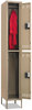 A Picture of product SAF-5523TN Safco® Double-Tier Lockers Locker, 12w x 18d 78h, Two-Tone Tan