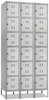 A Picture of product SAF-5527GR Safco® Box Lockers Three-Column Locker, 36w x 18d 78h, Two-Tone Gray