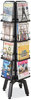 A Picture of product SAF-5580BL Safco® Onyx™ Mesh Rotating Magazine Display 16 Compartments, 18.27w x 18.27d 58.55h, Black, Ships in 1-3 Business Days