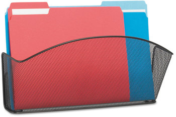 Safco® Onyx™ Mesh Wall Pockets Legal Size, Black 15" x 3" 9",