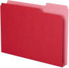 A Picture of product PFX-54454 Pendaflex® Double Stuff® File Folders 1/3-Cut Tabs: Assorted, Letter Size, 1.5" Expansion, Red, 50/Pack