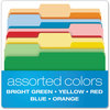 A Picture of product PFX-54460 Pendaflex® Double Stuff® File Folders 1/3-Cut Tabs: Assorted, Letter Size, Colors, 50/Pack