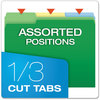 A Picture of product PFX-54460 Pendaflex® Double Stuff® File Folders 1/3-Cut Tabs: Assorted, Letter Size, Colors, 50/Pack