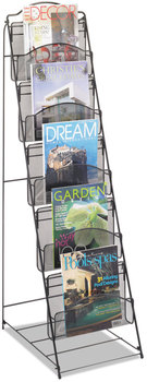 Safco® Onyx™ Magazine Floor Rack 12.5w x 18.5d 46h, Black