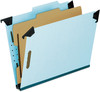A Picture of product PFX-59251 Pendaflex® Hanging Classification Folders with Dividers Letter Size, 1 Divider, 2/5-Cut Exterior Tabs, Blue