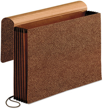 Pendaflex® Premium Reinforced Expanding Wallet 5.25" Expansion, 1 Section, Elastic Cord Closure, Legal Size, Red Fiber