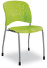 A Picture of product SAF-6805GN Safco® Reve™ GuestBistro Chair with Straight Legs Supports Up to 250 lb, 18" Seat Height, Green Seat/Back, Silver Base, 2/Carton