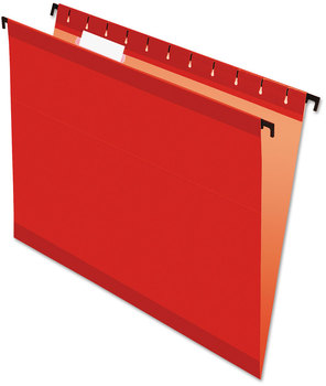 Pendaflex® SureHook® Hanging Folders Letter Size, 1/5-Cut Tabs, Red, 20/Box