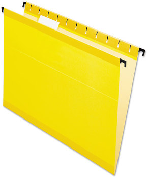 Pendaflex® SureHook® Hanging Folders Letter Size, 1/5-Cut Tabs, Yellow, 20/Box