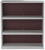 A Picture of product SAF-7171GR Safco® ValueMate® Economy Bookcase Three-Shelf, 31.75w x 13.5d 41h, Gray, Ships in 1-3 Business Days