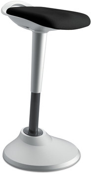 HON® Perch™ Series Seat, Backless, Supports Up to 250 lb, Black Silver Base