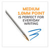 A Picture of product BIC-MS144EBLU BIC® Cristal® Xtra Smooth Ballpoint Pen Stick, Medium 1 mm, Blue Ink, Clear Barrel, 24/Box, 6 Boxes/Pack