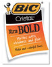 A Picture of product BIC-MSBP241BLK BIC® Cristal® Xtra Bold Ballpoint Pen Stick, 1.6 mm, Black Ink, Clear Barrel, 24/Pack