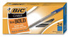 A Picture of product BIC-MSBP241BLU BIC® Cristal® Xtra Bold Ballpoint Pen Stick, 1.6 mm, Blue Ink, Clear Barrel, 24/Pack