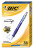 A Picture of product BIC-VLG361BE BIC® Velocity® Easy Glide® Retractable Ball Pen Ballpoint Value Pack, Medium 1 mm, Blue Ink, Translucent Barrel, 36/Pack