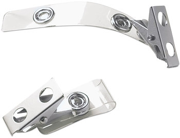 SICURIX® ID Strap Clips 0.38" x 2.75", Clear, 25/Pack