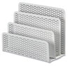 A Picture of product AOP-ART20003WH Artistic® Urban Collection Punched Metal Letter Sorter 3 Sections, DL to A6 Size Files, 6.5" x 3.25" 5.5", White