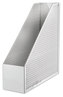 A Picture of product AOP-ART20004WH Artistic® Urban Collection Punched Metal Magazine File 3.5 x 10 11.5, White