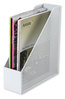 A Picture of product AOP-ART20004WH Artistic® Urban Collection Punched Metal Magazine File 3.5 x 10 11.5, White