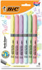 A Picture of product BIC-GBLDP61A BIC® Brite Liner® Grip Pocket Highlighter Assorted Ink Colors, Chisel Tip, Barrel 6/Pack