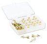 A Picture of product UBR-3083U0624 U Brands Fashion Push Pins Steel, Gold, 0.38", 36/Pack