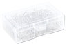A Picture of product UBR-3088U0624 U Brands Standard Push Pins Plastic, Clear, Head/Silver Pin, 0.44", 200/Pack