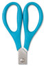 A Picture of product UBR-6607U0124 U Brands U-Eco™ Scissors Concave Tip, 9.45" Long, 3" Cut Length, Assorted Straight Handle, 3/Pack