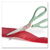 A Picture of product UBR-6607U0124 U Brands U-Eco™ Scissors Concave Tip, 9.45" Long, 3" Cut Length, Assorted Straight Handle, 3/Pack