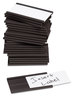 A Picture of product UBR-FM1310 U Brands Magnetic Data Cards Card Holders, 2 x 1, Black, 25/Pack