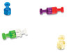 A Picture of product UBR-IM356601 U Brands Magnetic Push Pins Assorted Colors, 0.75" Diameter, 6/Pack