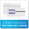 A Picture of product TOP-2222PS3 TOPS™ 1099 Double Window Envelope Commercial Flap, Self-Adhesive Closure, 3.75 x 8.75, White, 24/Pack
