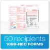 A Picture of product TOP-22993NEC TOPS™ 5-Part 1099-NEC Tax Forms Fiscal Year: 2023, Five-Part Carbonless, 8.5 x 3.5, 3 Forms/Sheet, 50 Total