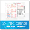 A Picture of product TOP-2299NEC TOPS™ 4-Part 1099-NEC Continuous Tax Forms Fiscal Year: 2023, Four-Part Carbonless, 8.5 x 5.5, 2 Forms/Sheet, 24 Total