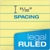 A Picture of product TOP-7532 TOPS™ "The Legal Pad" Perforated Pads with Wide/Legal Rule. 8.5 X 11.75 iin. Canary-Yellow. 50 sheets/pad, 12 pads/case.
