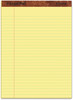 A Picture of product TOP-7532 TOPS™ "The Legal Pad" Perforated Pads with Wide/Legal Rule. 8.5 X 11.75 iin. Canary-Yellow. 50 sheets/pad, 12 pads/case.