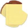 A Picture of product TOP-7532 TOPS™ "The Legal Pad" Perforated Pads with Wide/Legal Rule. 8.5 X 11.75 iin. Canary-Yellow. 50 sheets/pad, 12 pads/case.