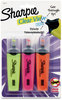 A Picture of product SAN-1912767 Sharpie® Clearview Tank-Style Highlighter Assorted Ink Colors, Chisel Tip, Barrel 3/Pack
