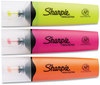 A Picture of product SAN-1912767 Sharpie® Clearview Tank-Style Highlighter Assorted Ink Colors, Chisel Tip, Barrel 3/Pack