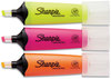 A Picture of product SAN-1912767 Sharpie® Clearview Tank-Style Highlighter Assorted Ink Colors, Chisel Tip, Barrel 3/Pack