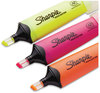 A Picture of product SAN-1912767 Sharpie® Clearview Tank-Style Highlighter Assorted Ink Colors, Chisel Tip, Barrel 3/Pack