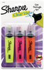 A Picture of product SAN-1912767 Sharpie® Clearview Tank-Style Highlighter Assorted Ink Colors, Chisel Tip, Barrel 3/Pack