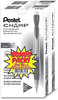 A Picture of product PEN-AL15ASW2 Pentel® Champ® Mechanical Pencil Value Pack, 0.5 mm, HB (#2), Black Lead, Clear/Black Barrel, 24/Pack