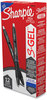 A Picture of product SAN-2096152 Sharpie® S-Gel™ High-Performance Pen Gel Retractable, Medium 0.7 mm, Blue Ink, Black Barrel, Dozen