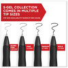 A Picture of product SAN-2096171 Sharpie® S-Gel™ High-Performance Pen Gel Retractable, Bold 1 mm, Blue Ink, Black Barrel, 4/Pack