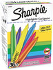 A Picture of product SAN-2133497 Sharpie® Pocket Style Highlighters Assorted Ink Colors, Chisel Tip, Barrel 36/Pack