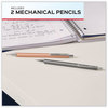 A Picture of product PAP-2128211 Paper Mate® Advanced Mechanical Pencils 0.5 mm, HB (#2), Black Lead, Black; Gray Barrel, 2/Pack