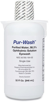 First Aid Only™ Pur-Wash™ Eye Wash Bottle. 32 oz.