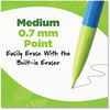 A Picture of product BIC-MPE12BLK BIC® ReVolution Mechanical Pencil 0.7 mm, HB (#2), Black Lead, Assorted Barrel Colors, 12/Pack